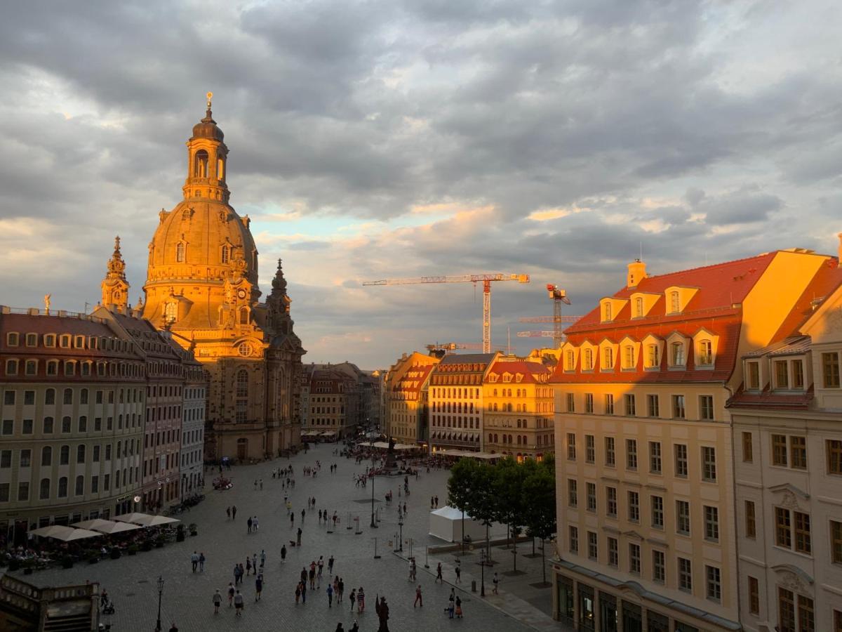 Luxus Suite Mit Einmaligem Blick Auf Die Frauenkirche Dresde Extérieur photo
