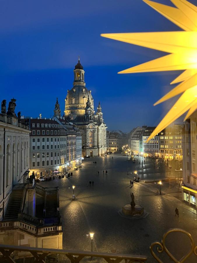 Luxus Suite Mit Einmaligem Blick Auf Die Frauenkirche Dresde Extérieur photo