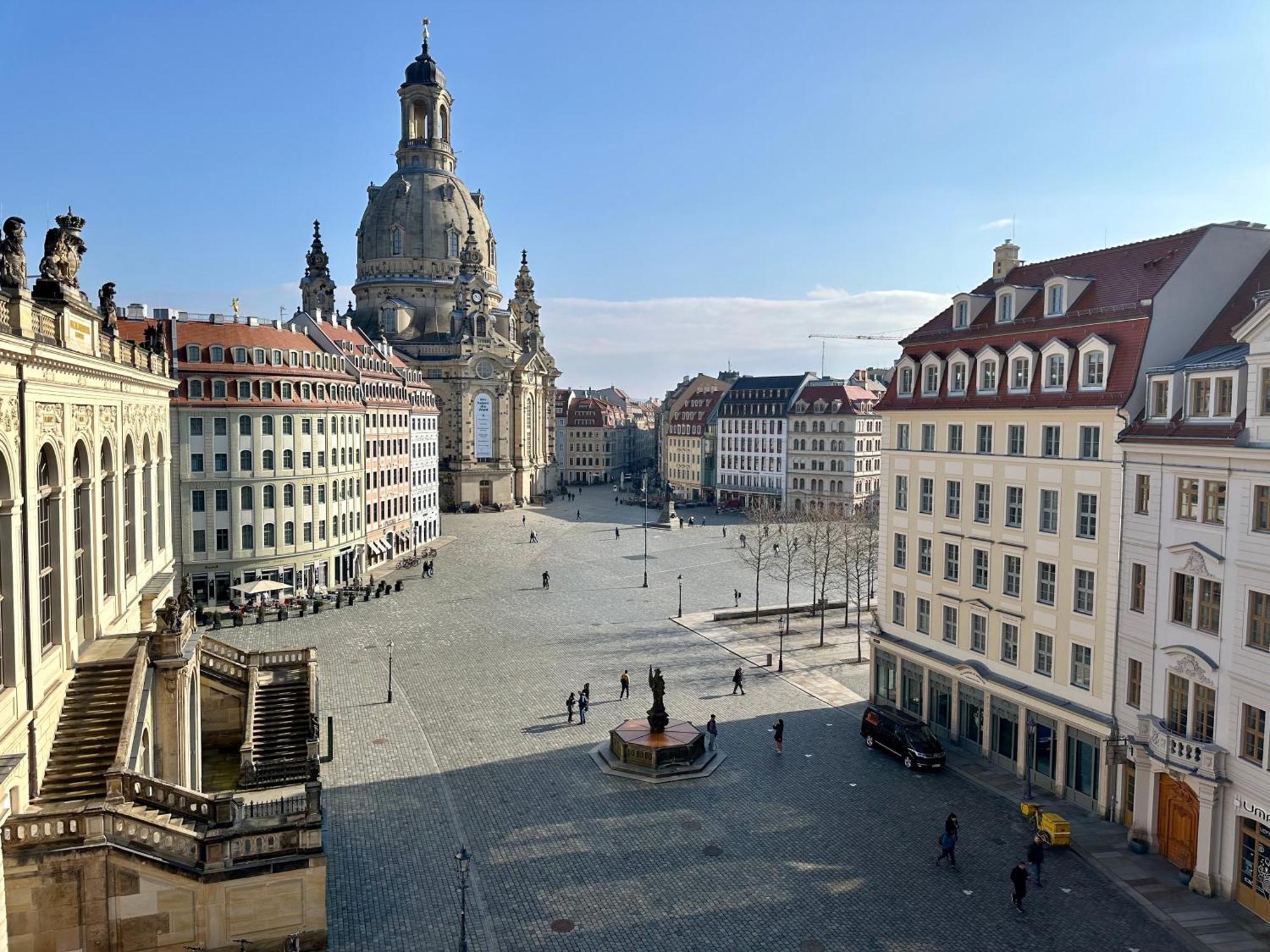 Luxus Suite Mit Einmaligem Blick Auf Die Frauenkirche Dresde Extérieur photo