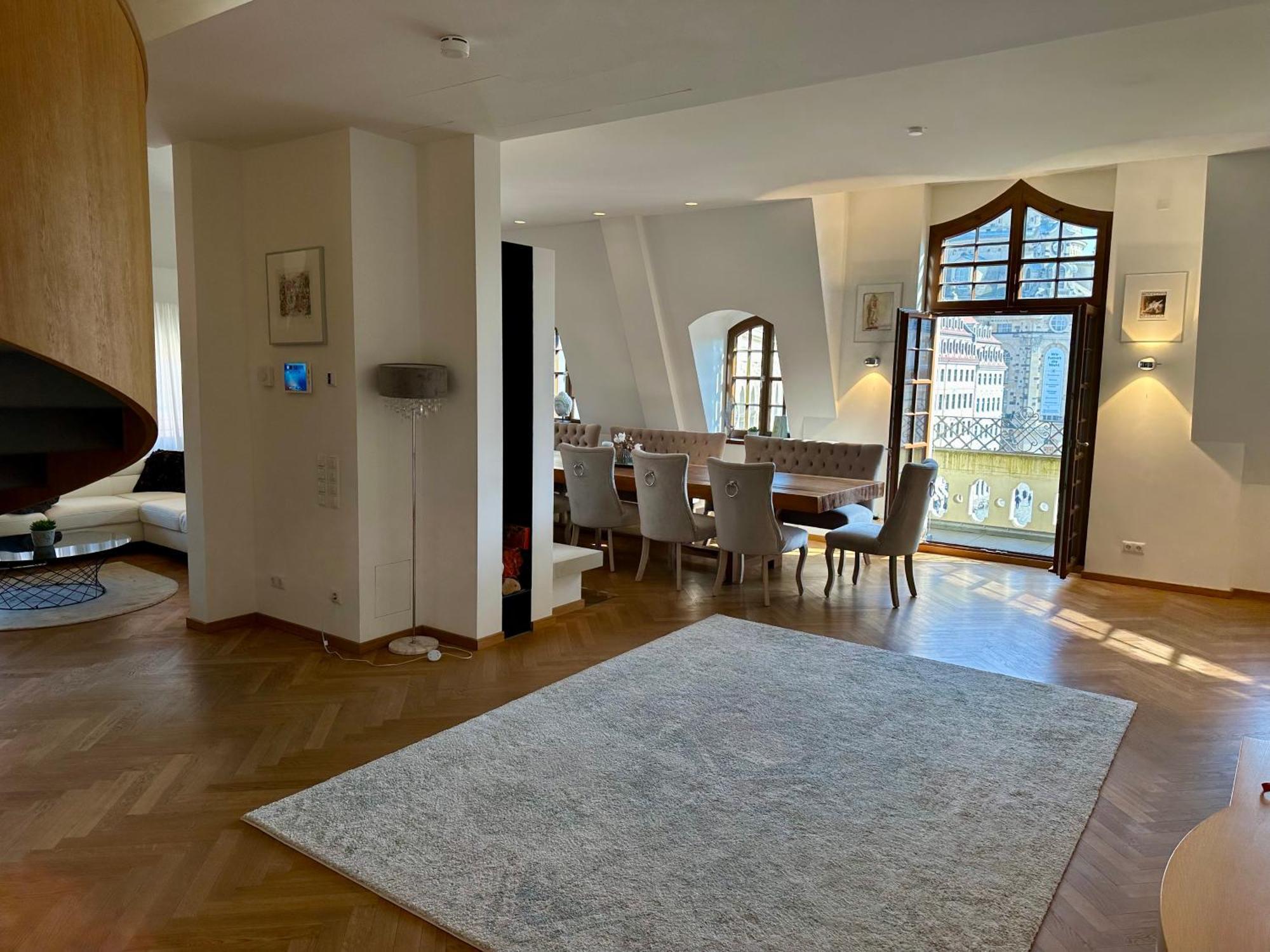 Luxus Suite Mit Einmaligem Blick Auf Die Frauenkirche Dresde Extérieur photo