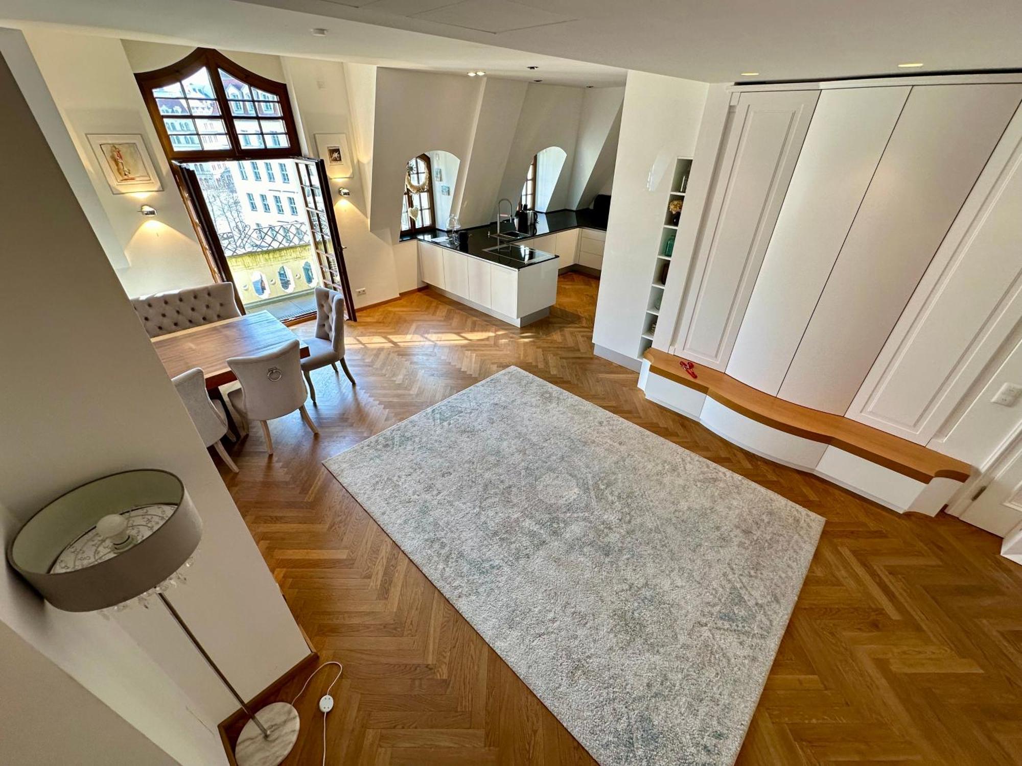 Luxus Suite Mit Einmaligem Blick Auf Die Frauenkirche Dresde Extérieur photo